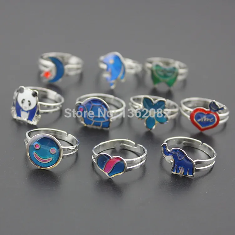 Wholesale 20pcs Mixed Amazing Color Changing Children Mood Rings