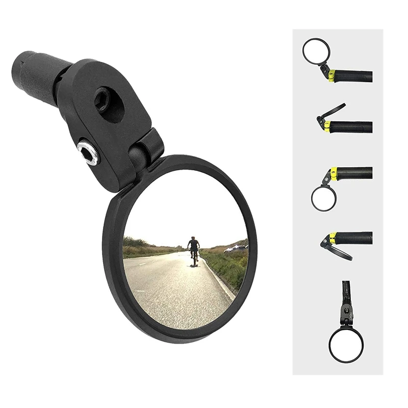 

Bicycle Rearview Mirror Mountain Road Front Mirror Rear View Mirror Safety-Mirror For Stainless Steel Handle Stainless Steel L