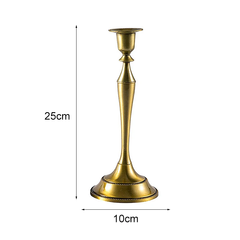 Европейский стиль подсвечник золотой с одной головкой Железный Ретро подсвечник Романтический Настольный Декор креативный домашний Свадебный декор - Цвет: M