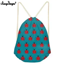 Бесшумный дизайн Повседневная сумка на шнурке для чудесного Божья коровка маленькие детские рюкзаки для подростков девочек повседневные спортивные сумки Прямая