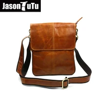 Мужская сумка из натуральной кожи, сумка на плечо из воловьей кожи, модные мужские сумки через плечо, повседневные мужские маленькие сумки с клапаном HN247