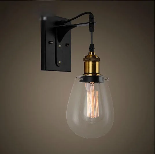 Loft Vintage Industrie Amerikanischen Land Teardrop Glass Edison Wandleuchte Lampe Bad Neben Spiegel Moderne Leuchte Edison Wall Sconce Lamp Bathroomwall Sconce Aliexpress