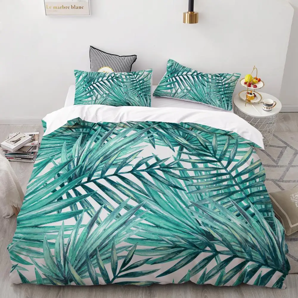 3D HD Print Bedding Set Custom/King/Europe/USA,Duvet Cover Set Queen/King,Quilt/Blanket Cover Set Bedclothes Nordic eucalyptus - Цвет: Flower -15