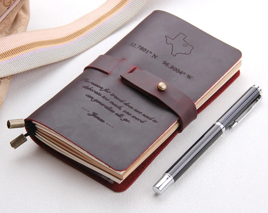 

Leather Journal Notebook, Custom Handmade Vintage Refillable Travel journal, Leather Traveler's notebook