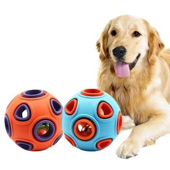 

Safety Luminous Pet Toy Durable Bouncy Balls Rubber Bouncy Bite-Resistant Dog Chewing Ball Training Toys With Sound And Light