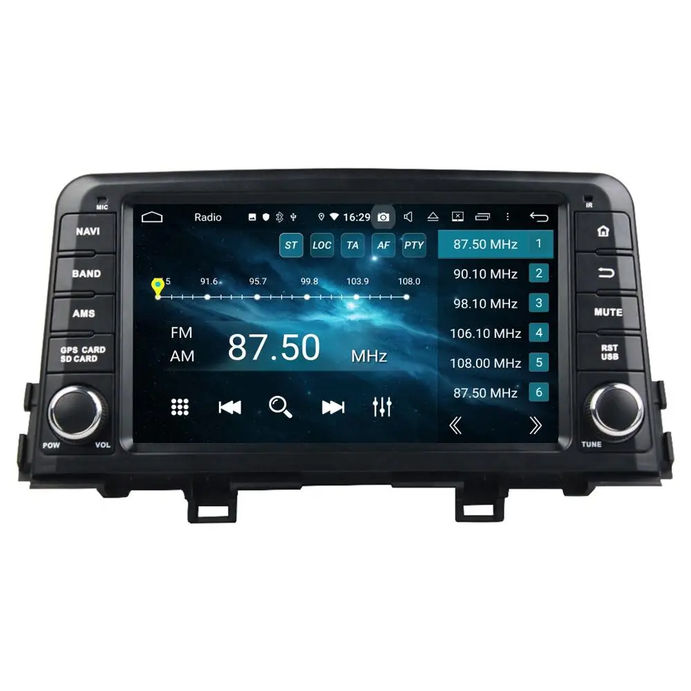 Top IPS Android 9.0 Octa Core 8" Car Audio DVD GPS for Kia Morning Picanto 2016 2017 2018 Radio 4GB RAM Bluetooth WIFI USB 32GB ROM 2