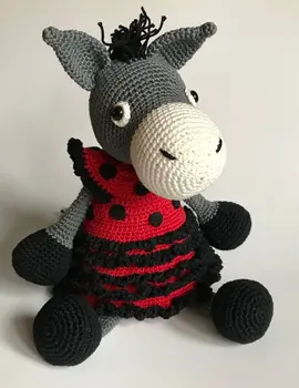 

crochet toys amigurumi donkey model number 0901