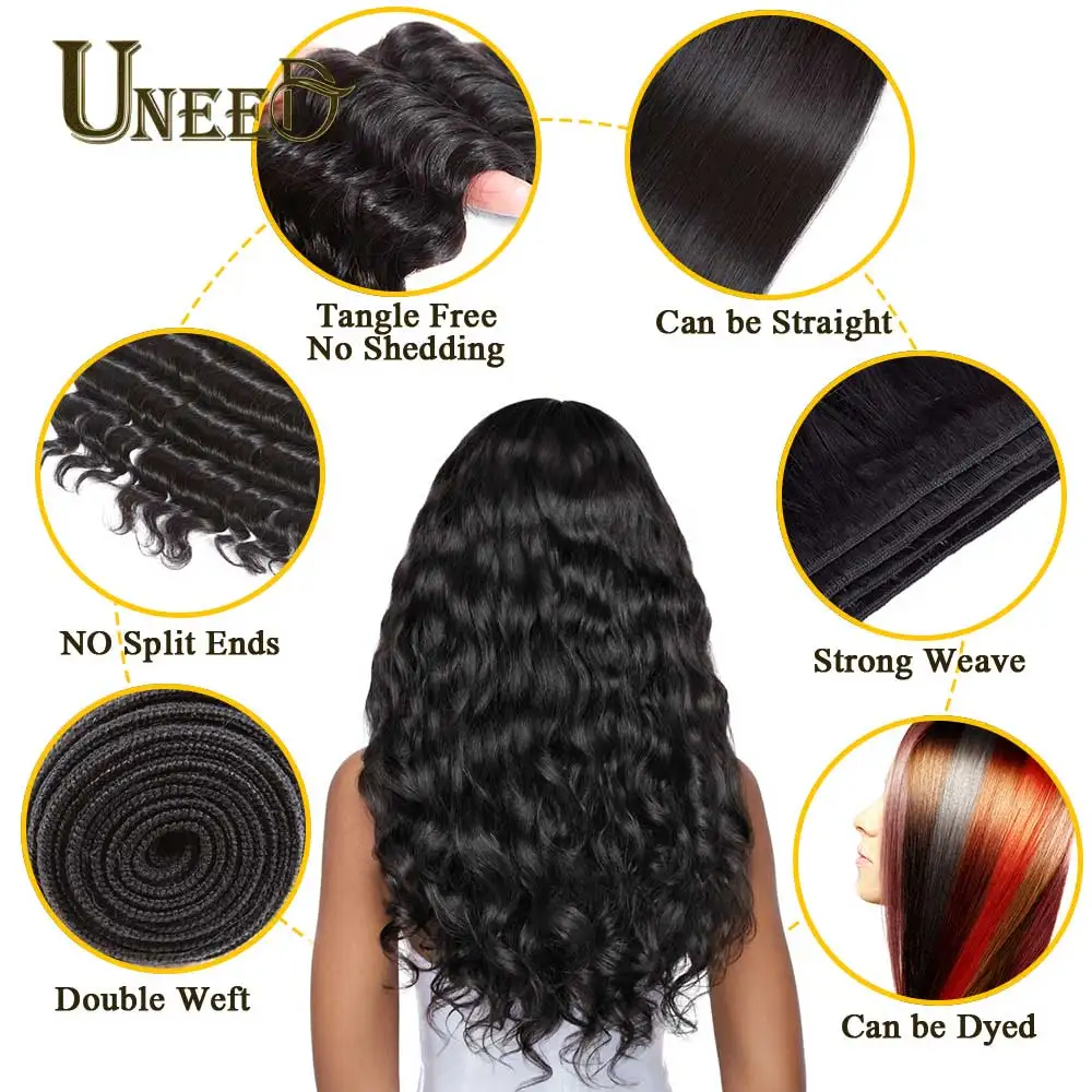 loose deep wave hair bundles