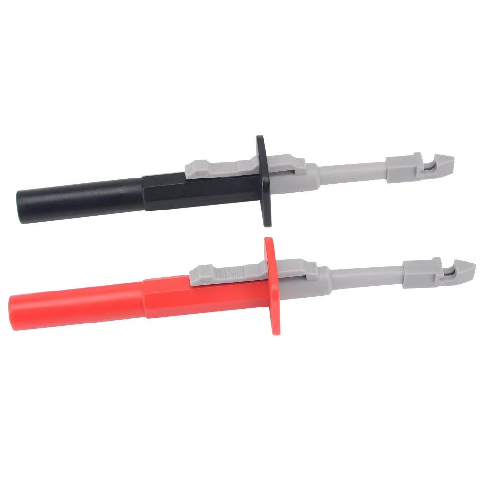 

2pcs Nickel Plated Test Clip Insulation Piercing Probes Safety 135x22mm For Car Circuit Detection