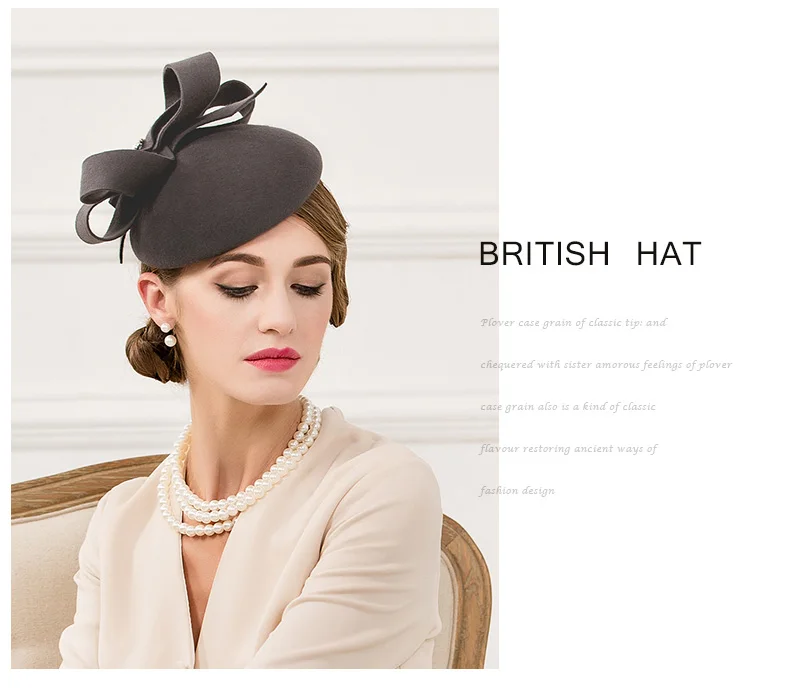 Для женщин зима британской моды шерсть шляпа Женская одежда Вечерние Малый Кепки женские британский стиль вечерние шерсть Кепки B-4784