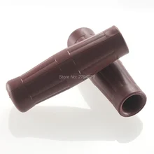 Новая Коричневая 22 мм винтажная мотоциклетная старинная Ретро Классическая бутылочная ручка для кокса жесткая резиновая рукоятка на заказ
