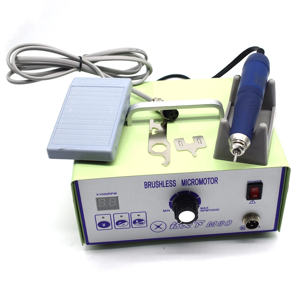 220V Micro Polishing Motor With M80 Handpiece Dental Lab Jewellery Engraving Polishing Machine