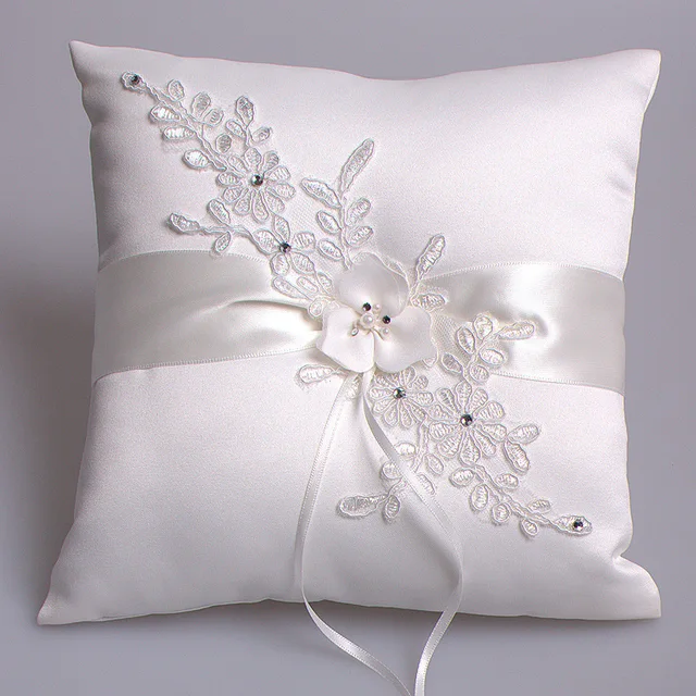 luxury wedding decoration lace rustic flower ring pillow cushion silk ribbon bridal wedding ring holder pillow - Wedding Ring Pillow luxury wedding decoration lace rustic flower ring pillow cushion silk ribbon bridal wedding ring holder pillow - Wedding Ring Pillow