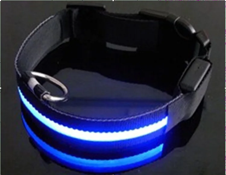 wholesale 100pcs/lots LED light pet collars gradient collar luminous