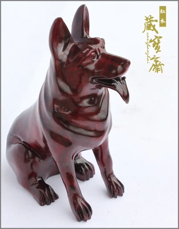 Dogs feng shui wood carving wood crafts ornaments zodiac dog dogs