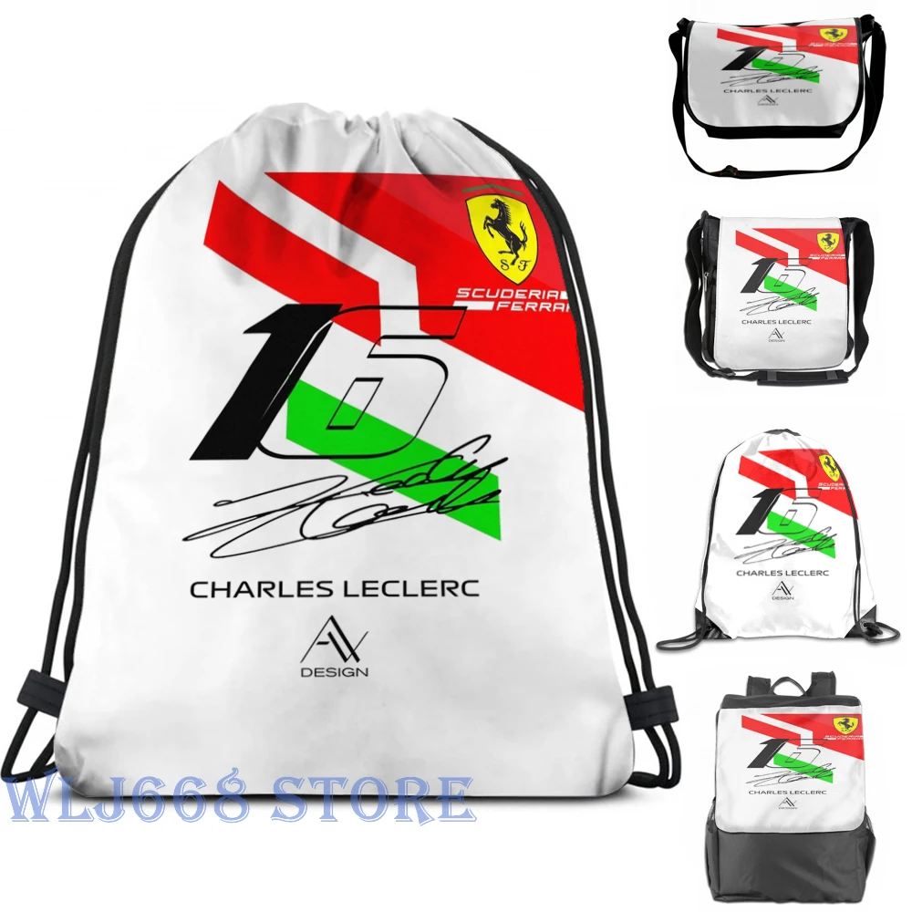 

Funny graphic print shoulder Bags women Charles Leclerc 2019 Single shoulder backpack travel for men Gym Bag