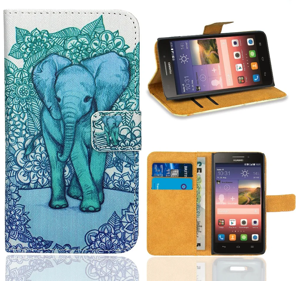 Чехол для Huawei Ascend G620s кожаный чехол бумажник с откидной подставкой