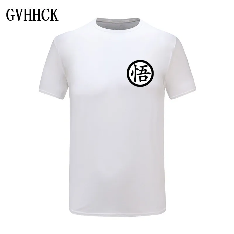 Dragon Ball Футболка мужская летняя Dragon Ball Z Супер Сон Гоку Slim Fit косплей 3D футболки Вегета футболка Homme - Цвет: 24 white