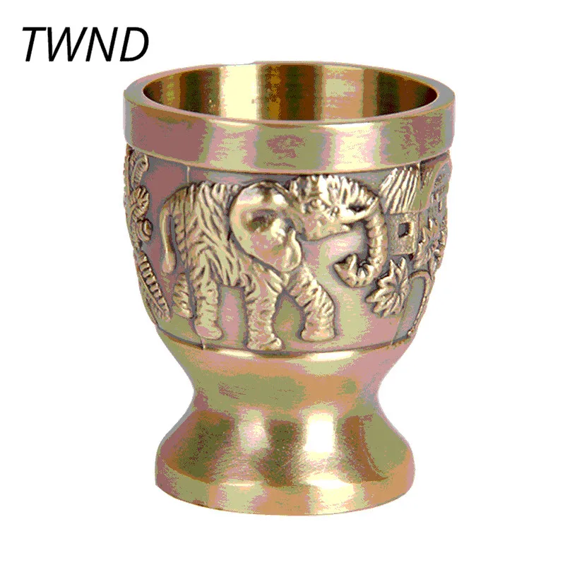 

Copper wine cups bronze goblet tea mugs retro embossed carved mug drinkware