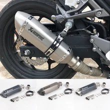 

Motorcross Akrapovic Exhaust Pipe Silencer For KTM KAWASAKI NINJA250 NINJA650 ER6N FZ400 Z750 Z800 FZ16