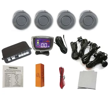 

HIGH quality car parking System Radar 4 sensors monitor Auto Reverse Backup 12V 9 colors car LCD parking sensor kit display