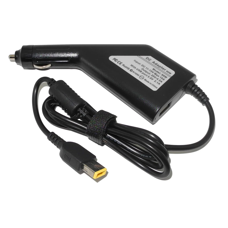 Dc na laptopa ładowarka samochodowa 20V 4.5A 90W dla Lenovo Dc na laptopa ładowarka samochodowa 20V 4.5A 90W dla Lenovo