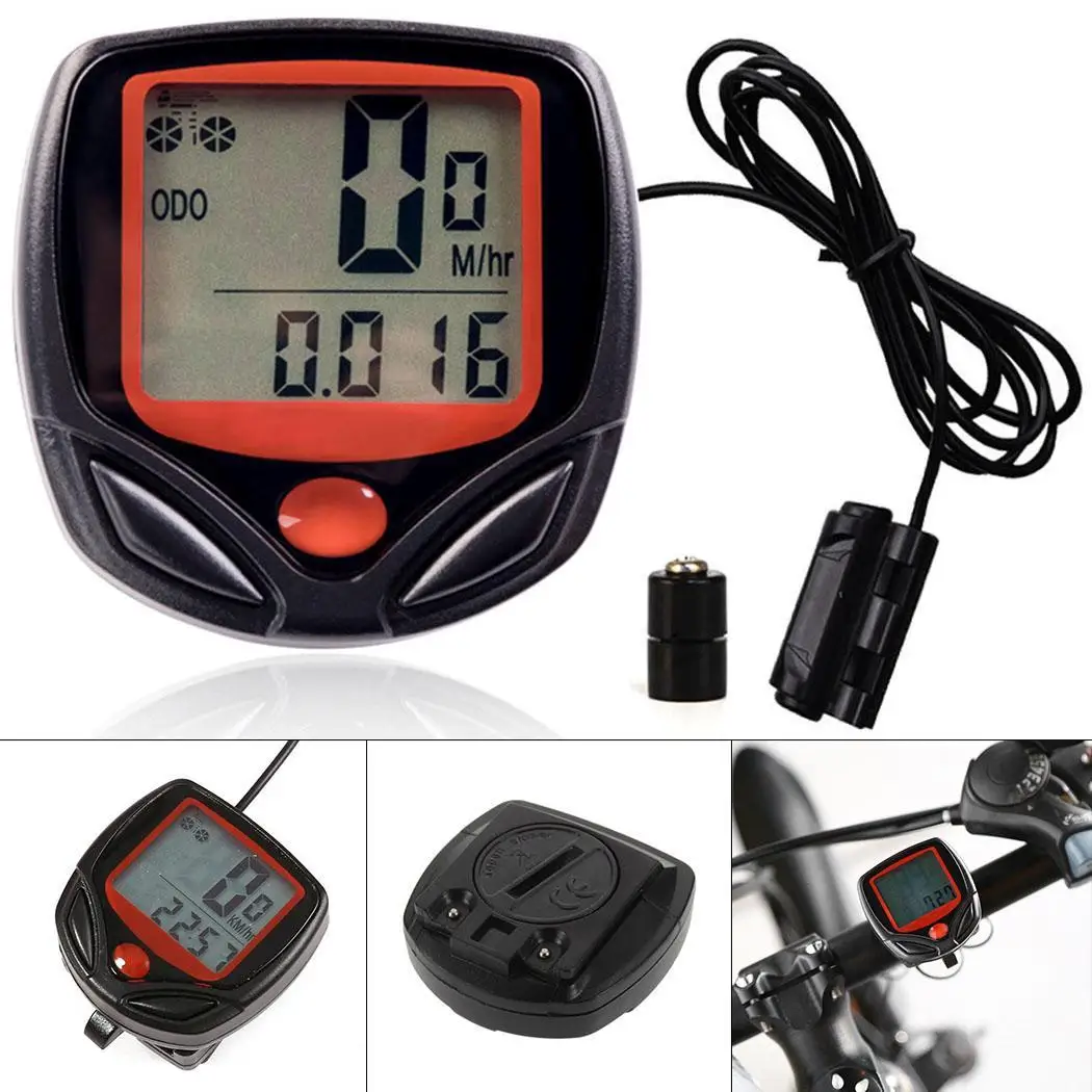 

LCD Digital Display Waterproof Bicycle Odometer Speedometer Cycling Stopwatch