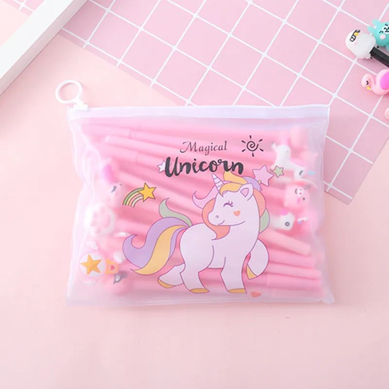 Caneta Unicórnio Lapices Flamingo Boligrafo Estacionário Bonito Material Escolar Canetas Papelaria Kawaii 20 Pçs - Set Gel 8 Cheap Canetas de gel