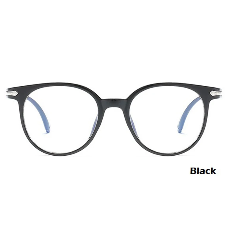 DCM модные женские очки, оправа, винтажные круглые прозрачные очки, женские прозрачные линзы, Дамская оправа для очков - Цвет оправы: C1LightBlack