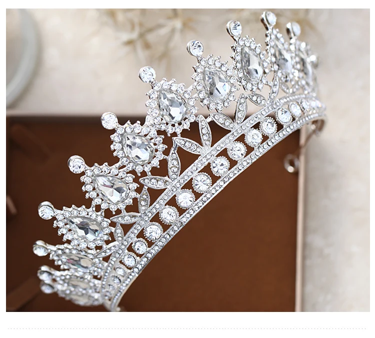 Diversificada de Prata Cristal Coroa de Perolas de Moda Rainha Da Coroa Do Casamento Da tiara Da Noiva Do Cabelo Do Casamento