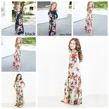 2020 nuevo Vestido de playa para niñas estilo bohemio verano estampado vintage Floral Maxi largo bebé Boho vestido niños vacaciones ropa