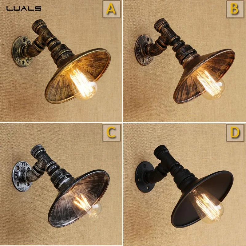 

Industrial Style Retro Wall Light Loft Edison Wall Lights Simple Metal lampshade Pipe Lamp Cafe Bar Indoor Art Deco Lighting