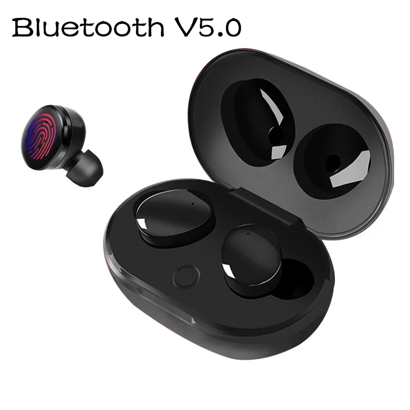 Bluetooth 5,0 наушники True Беспроводной наушники СПЦ стерео гарнитуры IPX7 Водонепроницаемый Touch Управление наушники с загрузочной коробки