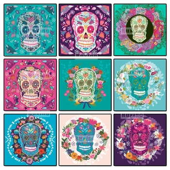 

5D DIY Diamond mosaic Skull diamond embroidery DIY diamond painting cross stitch crystal home decor Wall stick