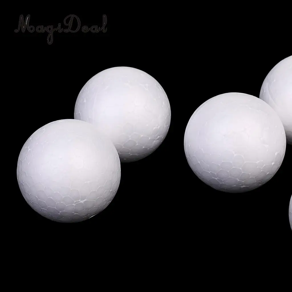  MagiDeal 10pcs Modelling Craft Polystyrene Foam Balls Christmas Decoration Hanging Pendant DIY Home Party Holiday 5cm White