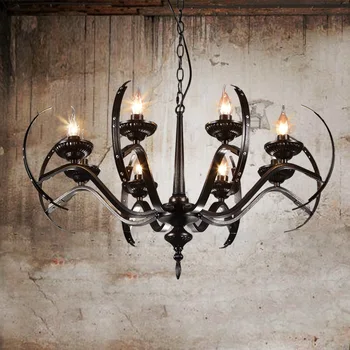 

DOXA 8 heads Iron Hanglamp Loft Style Industrial Hanging Lamp Vintage LED Pendant Lights Home Lighting Fixtures Cafe Lampara