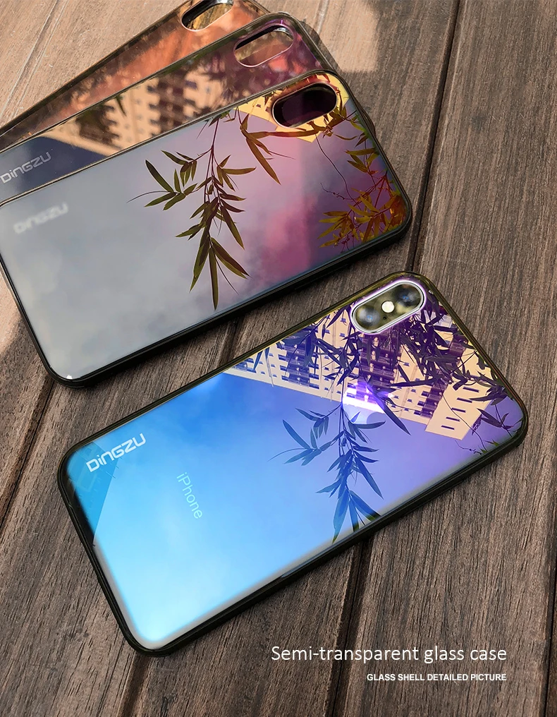 Gradient Tempered Glass Phone Case