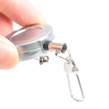 

Steel Wire Hook Key Chain Pin Style Fishing Retractor Clip Tool Holder Carabiner Mini Anti Lost Useful Portable Hanging