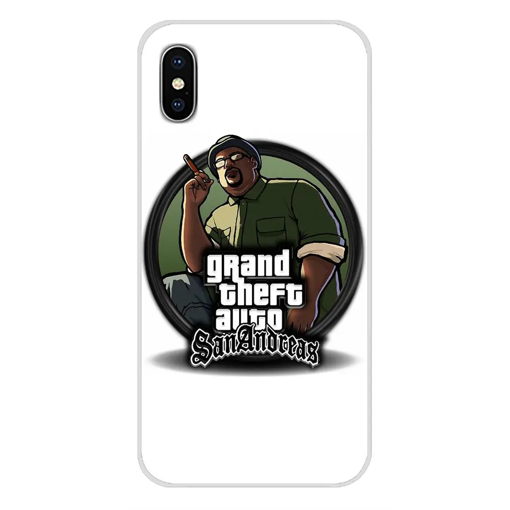 Чехол из ТПУ для Samsung Galaxy S3 S4 S5 Mini S6 S7 Edge S8 S9 S10 Lite Plus Note 4 5 8 9 GTA grand theft auto V san