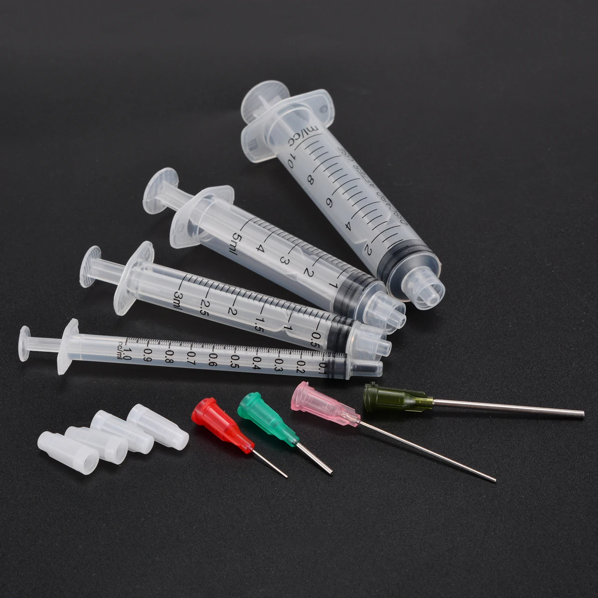 4 Pieces Syringe 1-10ml Syringes With 4pcs 14G-25G Blunt Tip Needles And Caps For Essential oil Making Industrial Dispensing