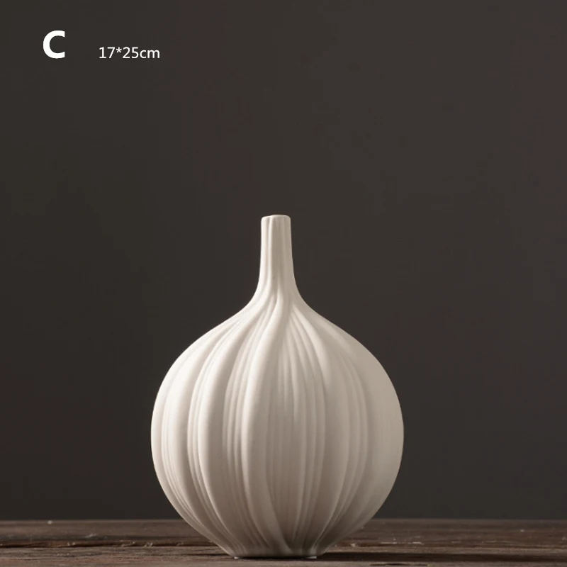 Arri китайский фарфор Цзиндэчжэнь творческий современный стиль белые вазы керамические вазы для свадьбы украшения дома подарки 4 - Цвет: C