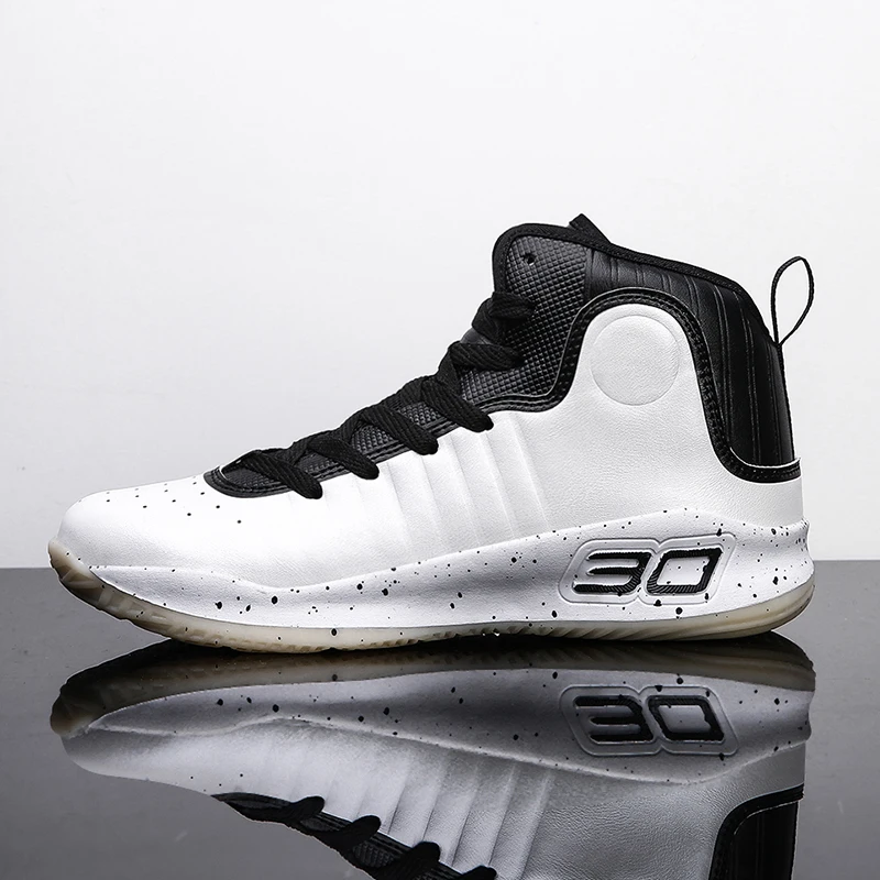 

Simple pure white basketball shoes, high-top illusion basketball shoes, youthful personality non-slip basketball shoes