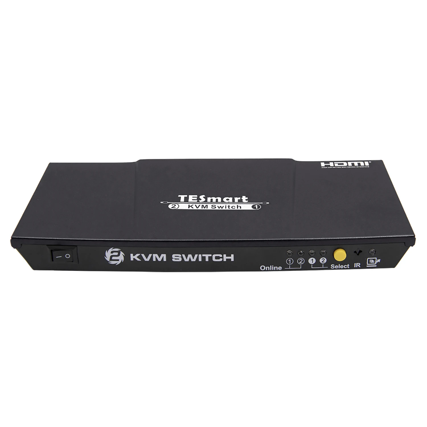 TESmart HDMI KVM переключатель 4 к x 2 K @ 30 Гц Ultra HD 2x1 HDMI коммутатор KVM 1080 P 3D с ИК пульт дистанционного управления и 2 шт. 5ft KVM Кабели