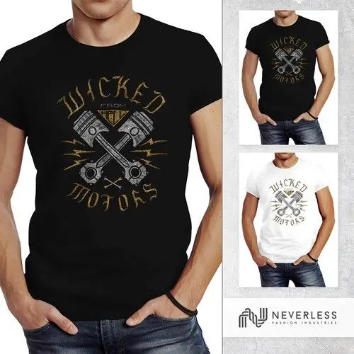 Herren футболка Motorrad Байкер гонщик злая двигатели Slim Fit Neverless | Мужская одежда