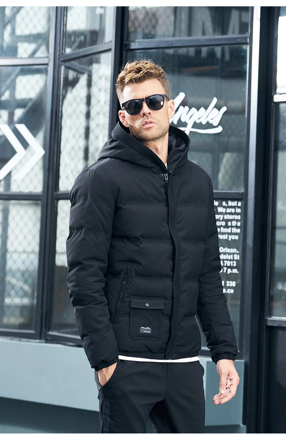 Enjeolon брендовая зимняя хлопковая стеганая куртка с капюшоном, мужские толстые толстовки, парка, пальто, Мужская стеганая зимняя куртка, пальто 3XL MF0709