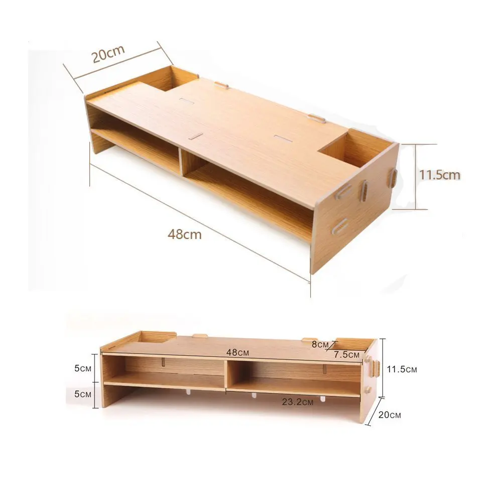 Мониторы компьютер ТВ стенд Riser с органайзер для хранения, Desktop ТВ стенд, деревянный Мониторы riser для ТВ Мониторы/ноутбук/принтера