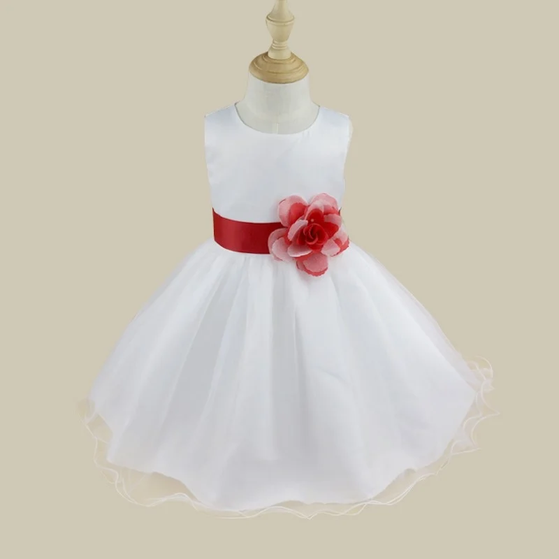 Kids Infant Girls Little Kids Flower Petals Dress Children Bridesmaid Elegant Dress Formal Party Princess Summer Gowns