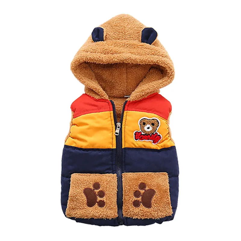 Infant Baby Warm Vest Bear Cute Waistcoats Newborn 2017 New Winter Clothing Coats Baby Girl Boys Clothes Infant Coats Outerwear