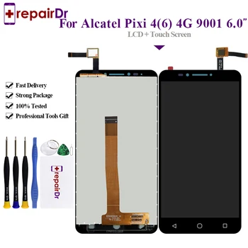 

6.0'' For Alcatel One Touch Pixi 4 (6) 4G LCD Screen 9001 9001X For Alcatel Pixi 4 6 LCD Display+Touch Screen Digitizer Assembly