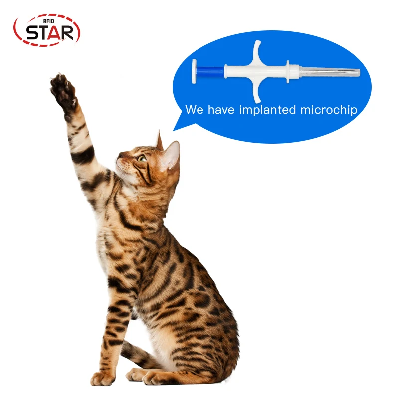

1.4x8mm pet microchip animal syringe FDX-B rfid microchip 134.2khz veterinary syringe ISO Chip pet injector fish microchip